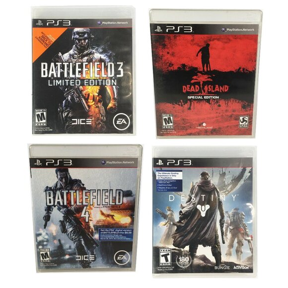 Sony Playstation 3 Battlefield 3 Battlefield  4 Destiny Dead Island Game Lot - Picture 1 of 9